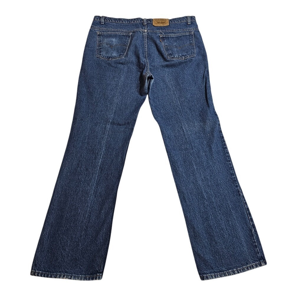 VTG Levi's 517 Bootcut Jeans Orange Tab Dark Wash Denim W42 L34 Made in USA‎ - Picture 8 of 16